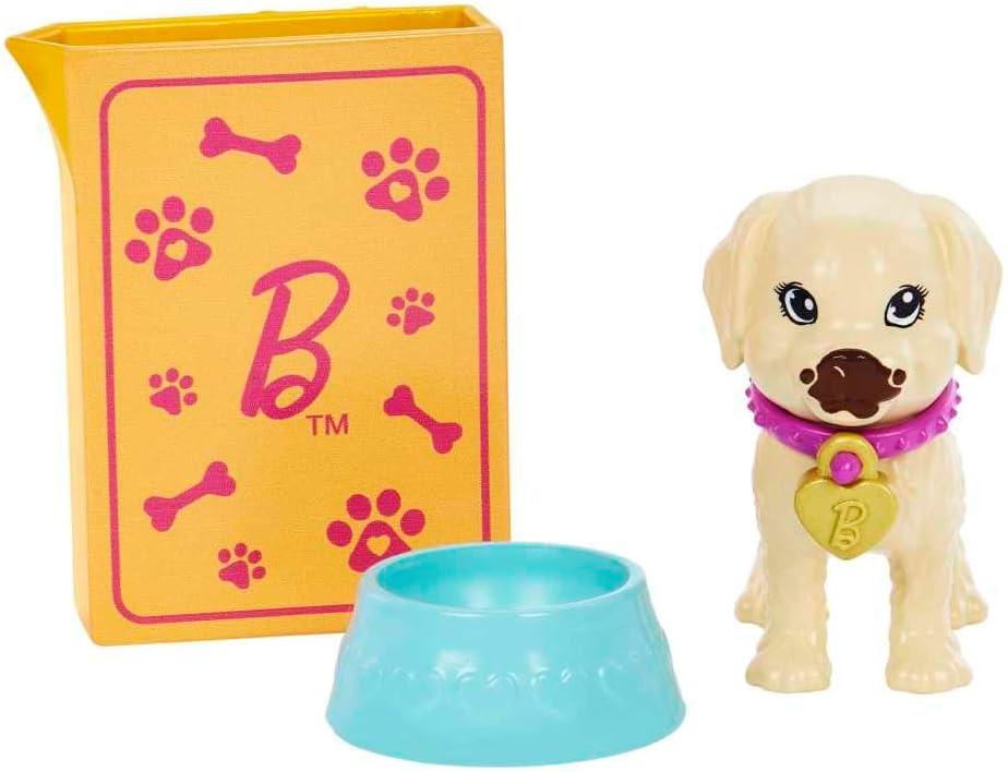 imageBarbie Doll ampamp Pets Set Blonde with Mommy Dog 3 Newborn Puppies with ColorChange Feature ampamp Pet AccessoriesAdopt a Pup Purple Dress