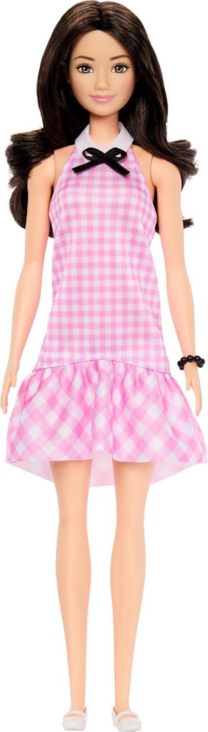 imageBarbie Fashionistas Doll 223 with Blonde Wavy Hair Totally HairInspired Dress ampamp Accessories 65th Anniversary Collectible ToyQuick Curl