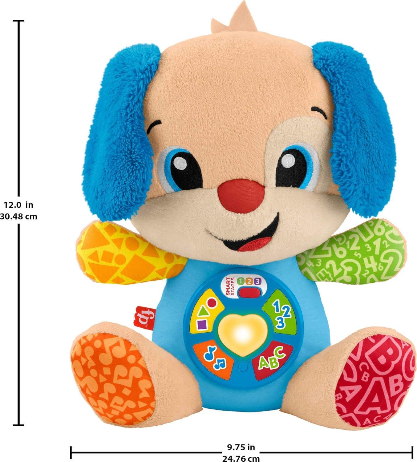 imageFisherPrice Baby Toy Laugh ampamp Learn Smart Stages Sis Musical Plush with Lights ampamp Learning Songs for Infants Ages 6 MonthsPuppy English