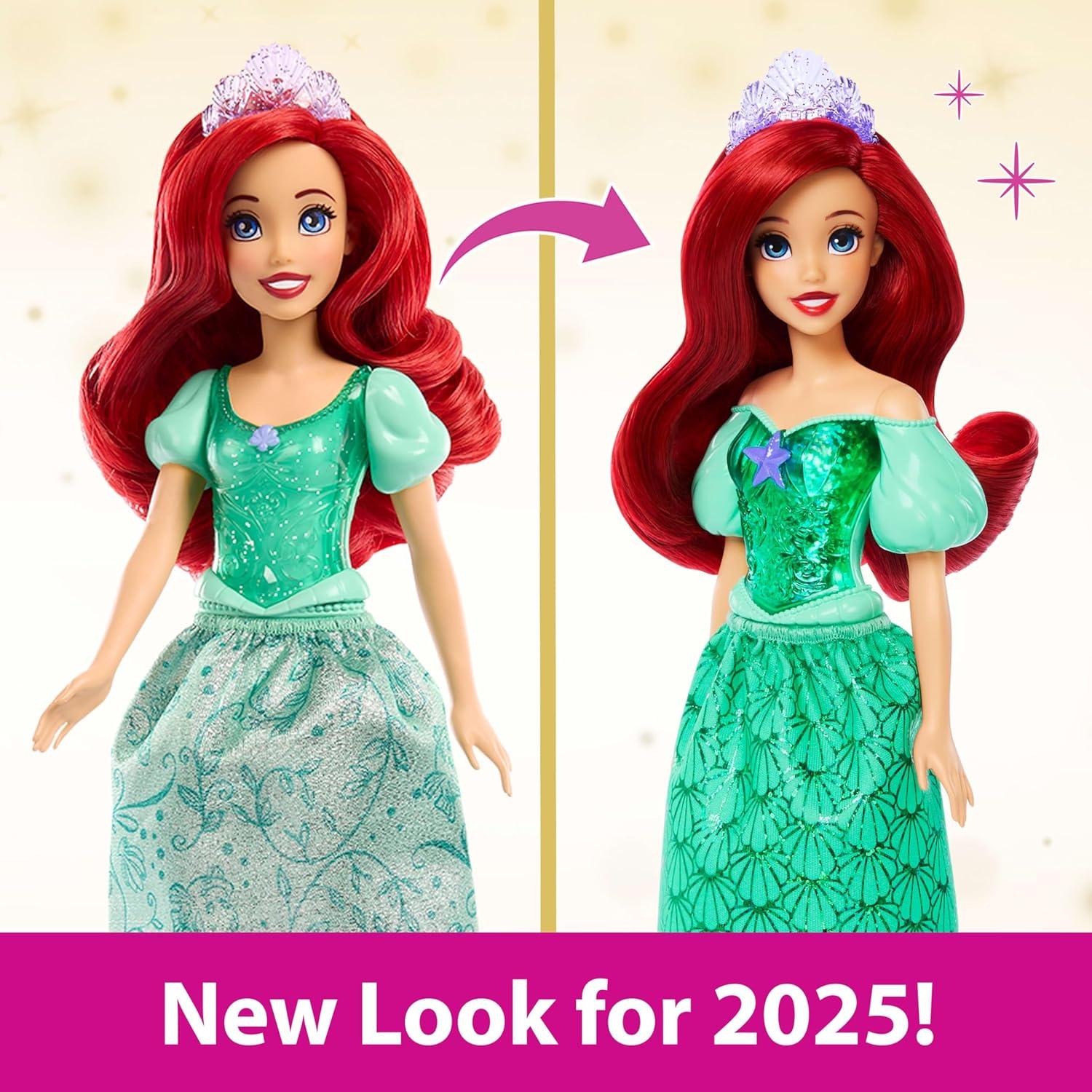 imageMattel Disney Princess Cinderella Doll in Sparkling Fashion with Removable Skirt Headband and Shoes Posable ampamp Collectible Inspired by MovieAriel
