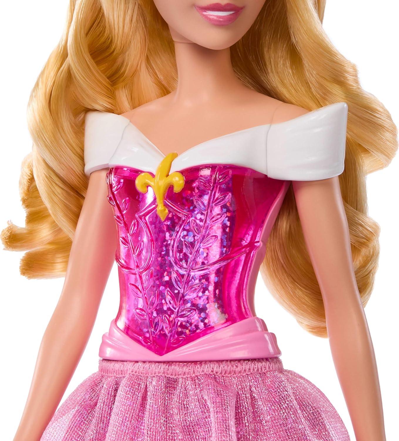 imageMattel Disney Princess Cinderella Doll in Sparkling Fashion with Removable Skirt Headband and Shoes Posable ampamp Collectible Inspired by MovieAurora