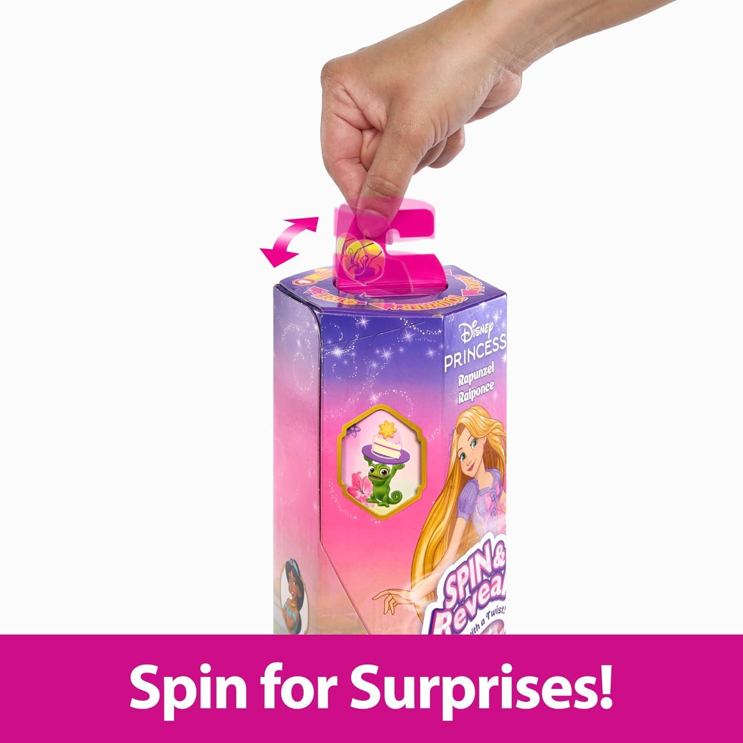 imageMattel Disney Princess Rapunzel Fashion Doll Set Spin ampamp Reveal with 11 Surprises Including 5 Accessories 5 Stickers ampamp Play Scene Inspired by Movie