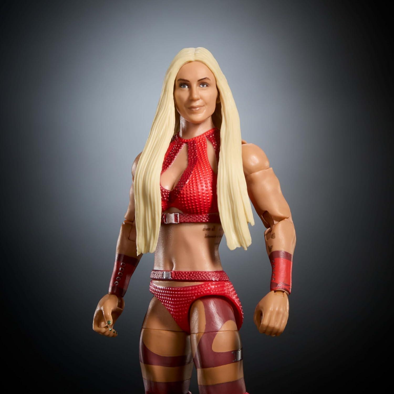 imageMattel WWE Elite Collection Action Figure ampamp Accessories Premium Live Event Charlotte Flair Set SummerSlam with William Regal BuildAFigure Parts