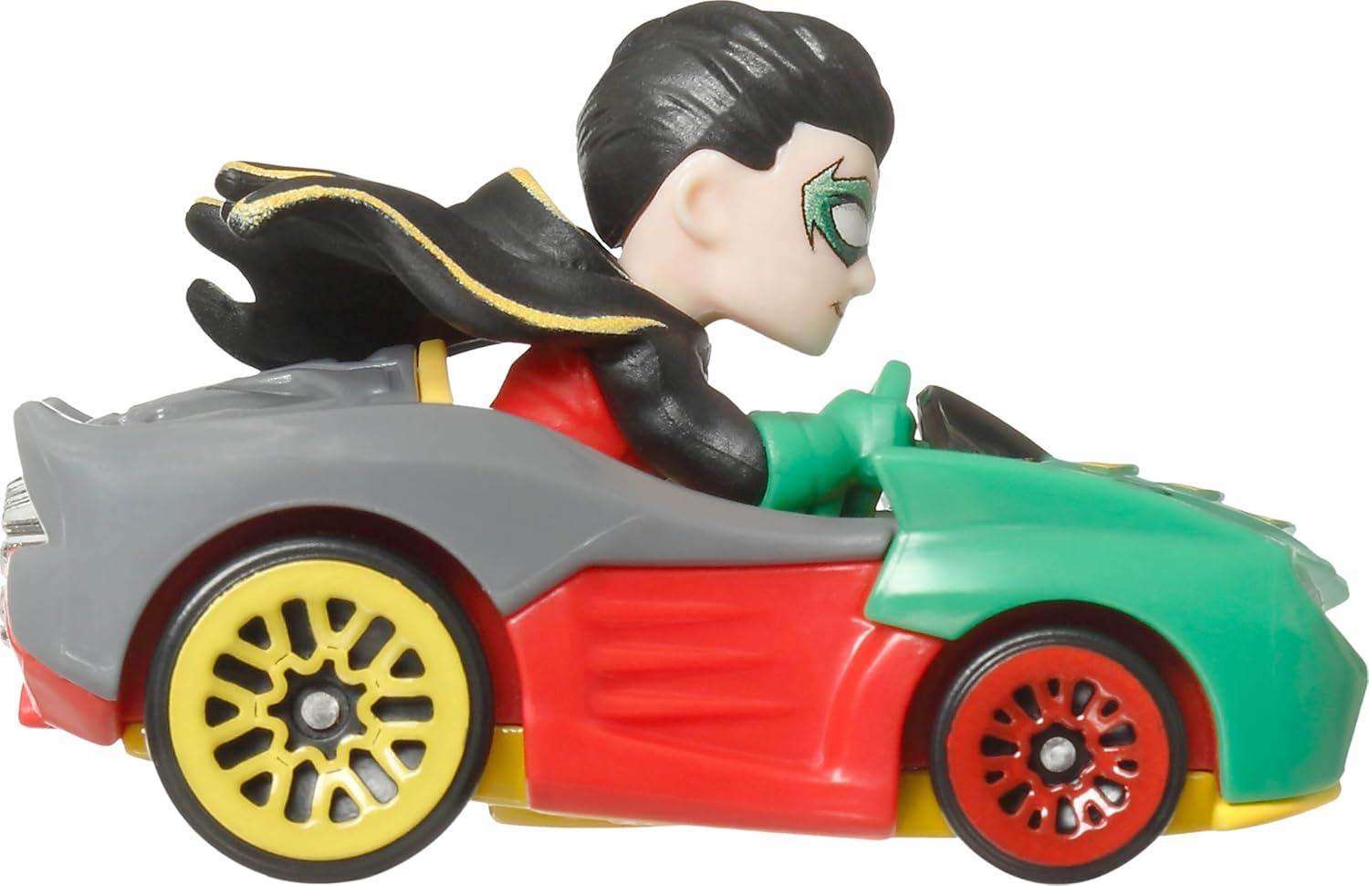 imageHot Wheels RacerVerse Set of 4 DieCars 164 Scale Toy Cars Optimized for Driving on Tracks with Pop Culture Characters as DriversBatman DC