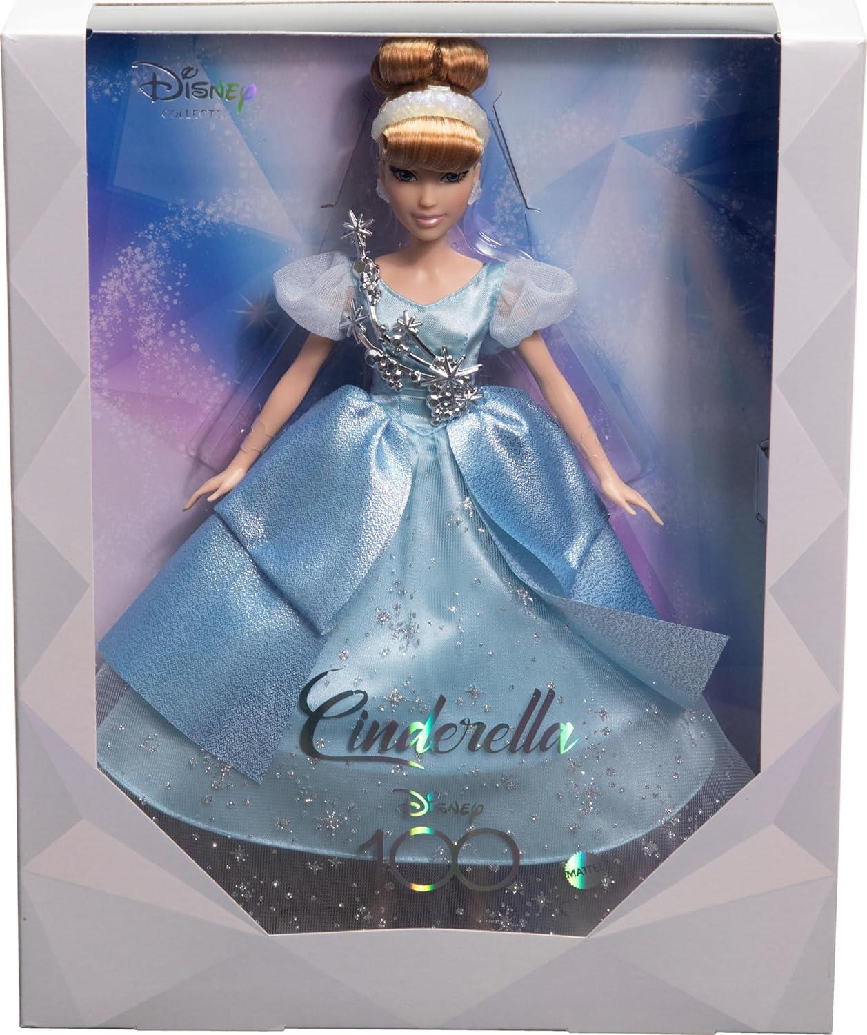 imageMattel Disney Toys Collector Cinderella Doll in Iconic Gown to Celebrate 100 Years of Wonder Inspired by Disney Movie