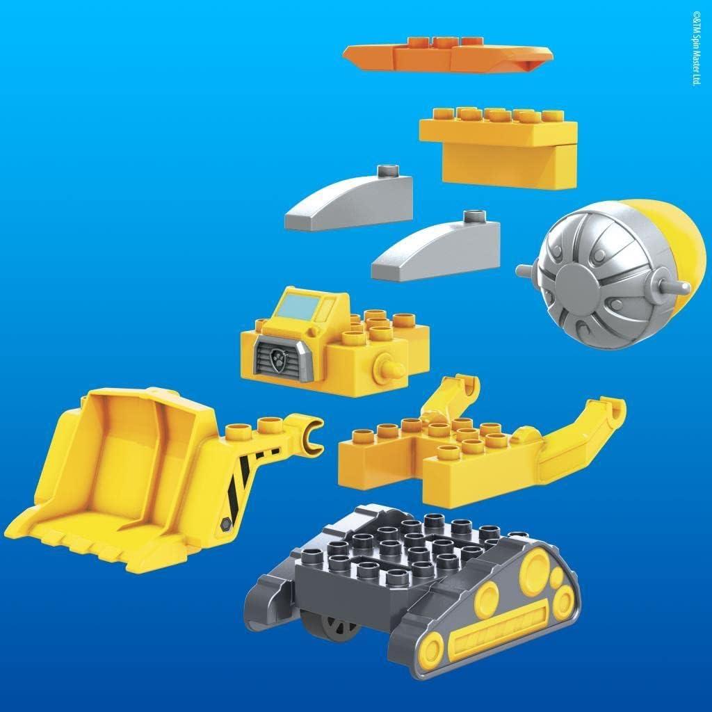 imageMEGA BLOKS Paw Patrol Toddler Building Blocks Toy Car Rubbles City Construction Truck with 17 Pieces 1 Figure for Kids Age 3 Years