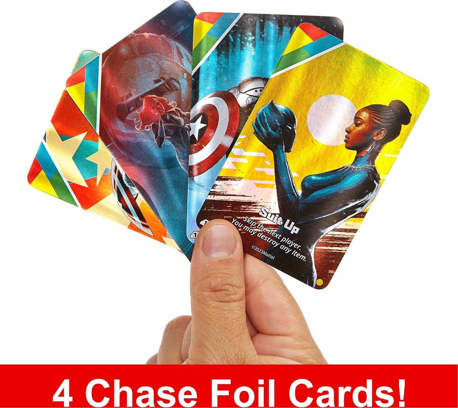 imageMattel Games UNO Ultimate Marvel Card Game with 4 Collectible Foil Cards CharacterThemed Decks amp Special Rules for Ages 7 Years amp OlderCore Set 2