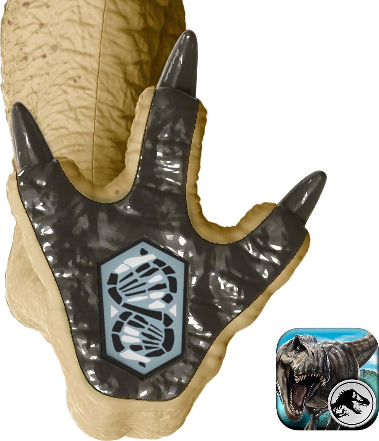 imageMattel Jurassic World Rebirth Distortus Rex Rumble N Rampage Dinosaur Action Figure 22 Inch with 2 Attack Actions ContentAccurate Digital Play