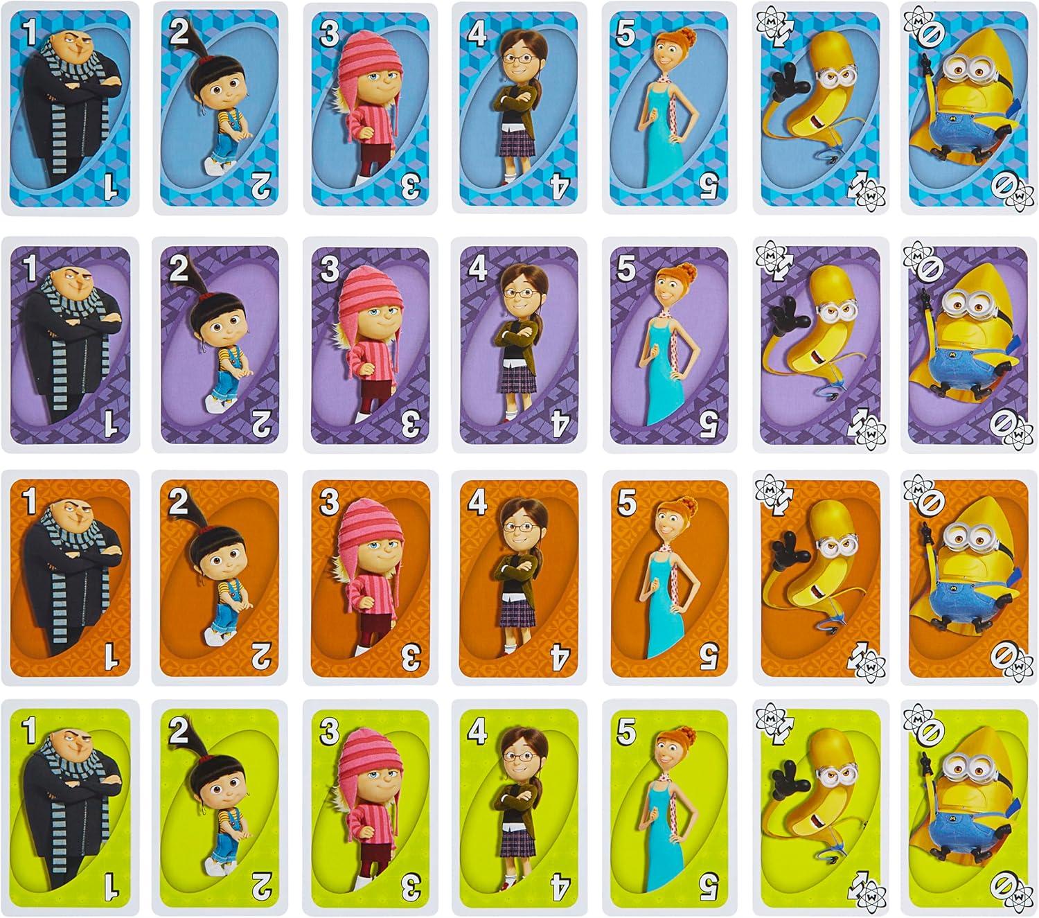 imageMattel Games UNO Flip Transformers Card Game for Kids Adults amp Family Nights with Deck Inspired by The Movies TV Shows amp ComicsDespicable Me 4
