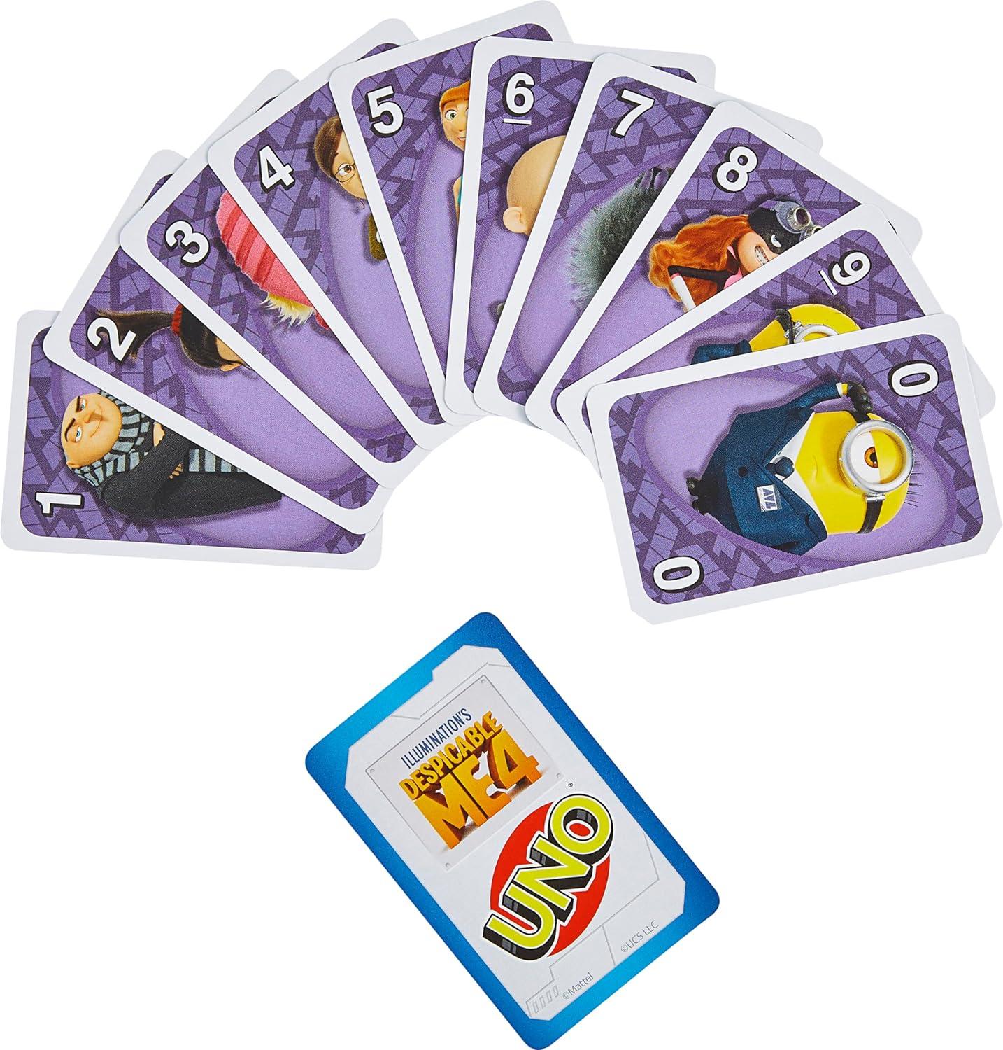 imageMattel Games UNO Flip Transformers Card Game for Kids Adults amp Family Nights with Deck Inspired by The Movies TV Shows amp ComicsDespicable Me 4