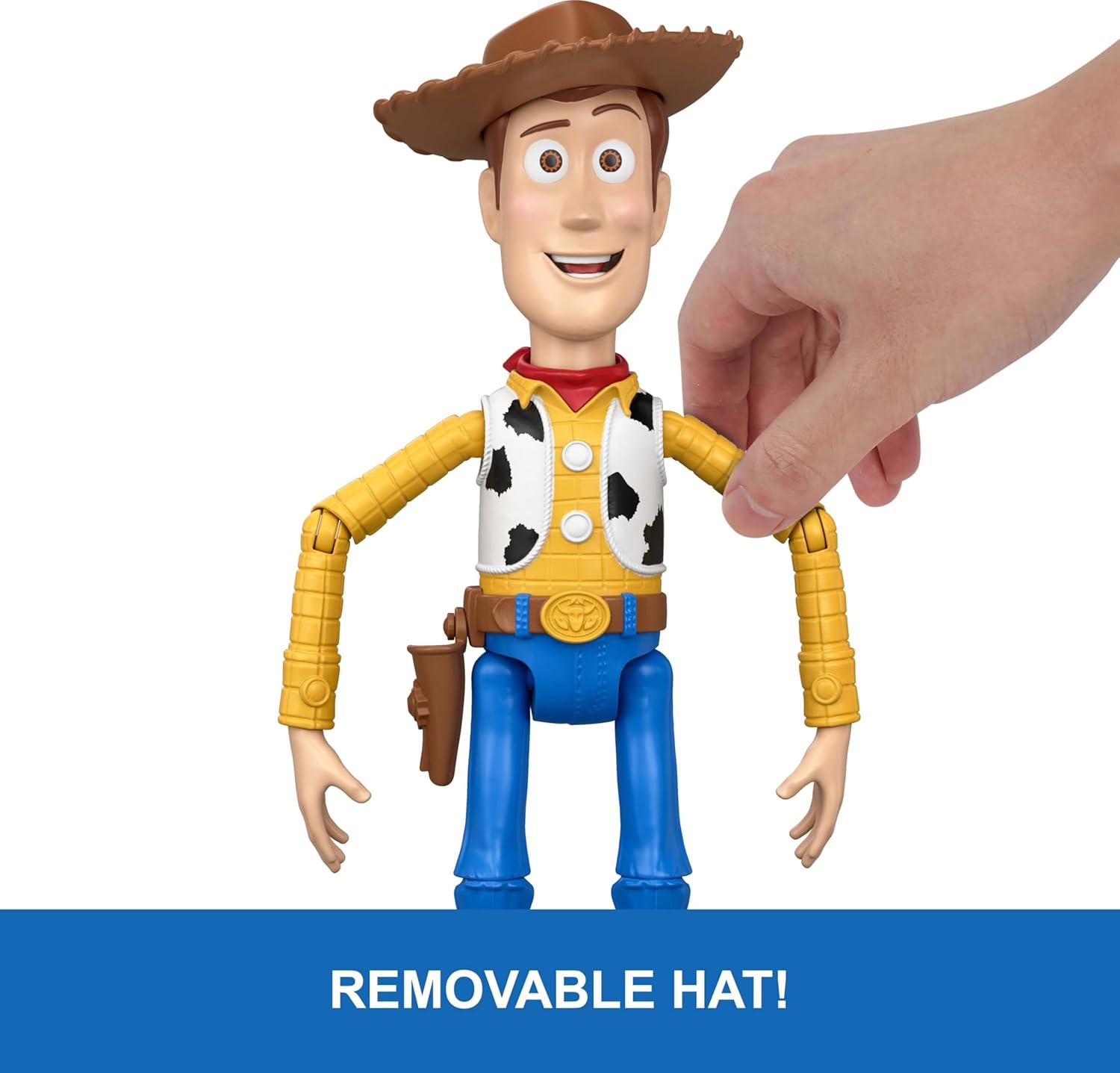 imageMattel Disney and Pixar Toy Story 5 Running Woody 12 Inch Action Figure with 50 Plus Movie Phrases and Sounds MovieAccurateRealistic