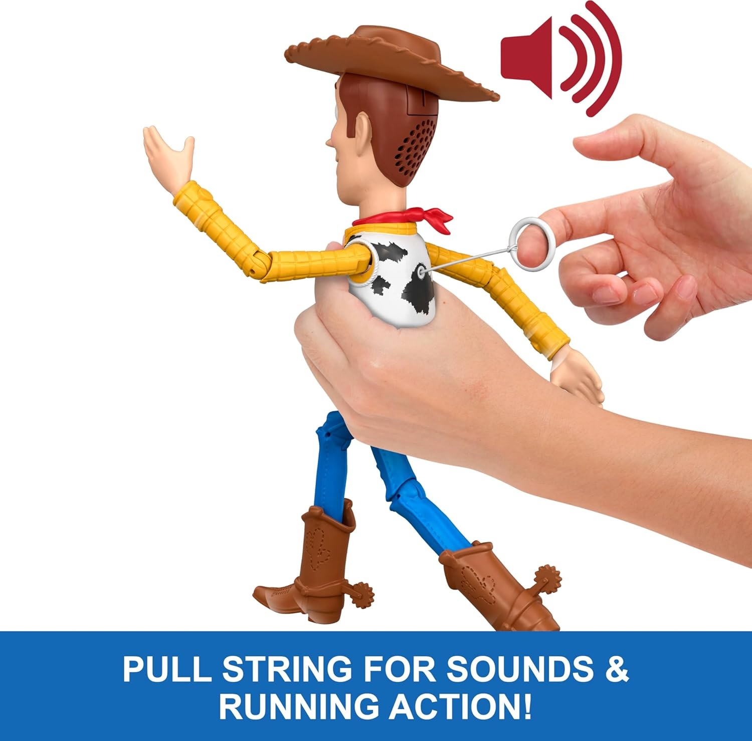 imageMattel Disney and Pixar Toy Story 5 Running Woody 12 Inch Action Figure with 50 Plus Movie Phrases and Sounds MovieAccurateRealistic