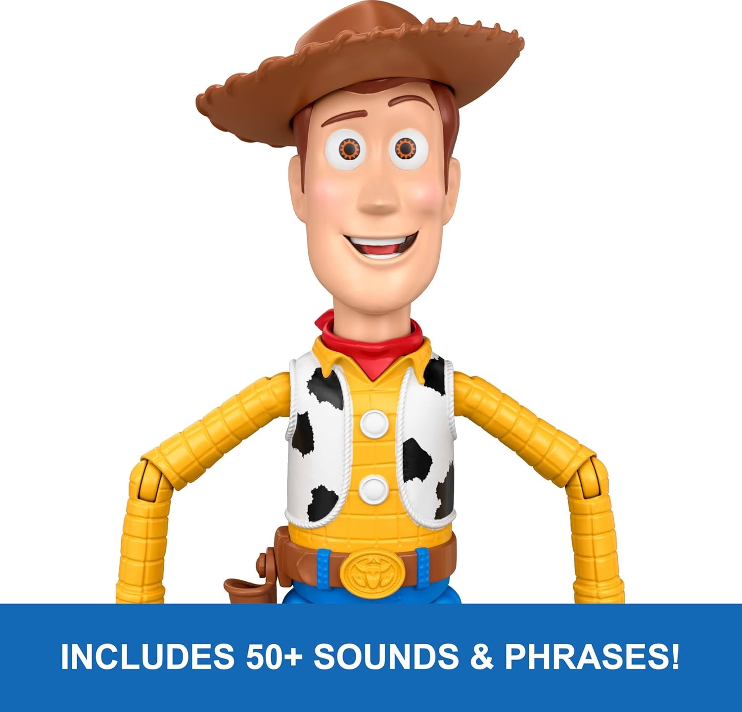 imageMattel Disney and Pixar Toy Story 5 Running Woody 12 Inch Action Figure with 50 Plus Movie Phrases and Sounds MovieAccurateRealistic