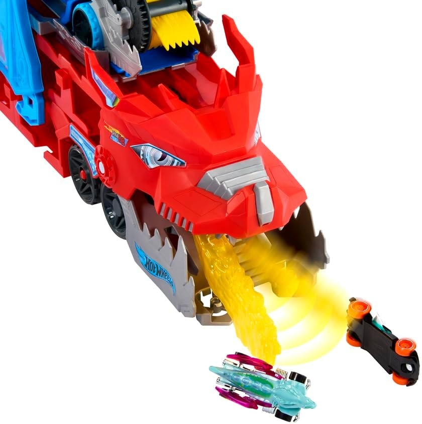 image:imageHot Wheels City Toy Car Track Set Ultimate Dual Dragon Transporter amp 2 DieCast Cars LargeScale Dragon amp Detachable Dragon Stores 20 Vehicles