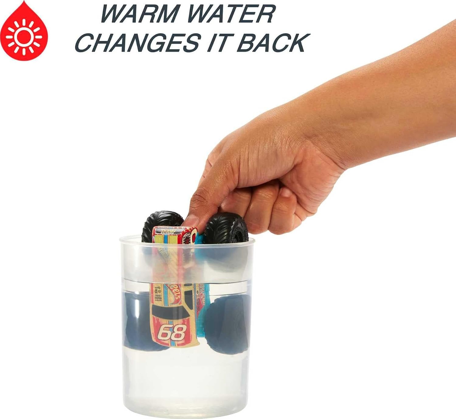 image:imageHot Wheels Toy Monster Trucks Color Reveal 164 Scale Vehicle with ClipOn Water Tank Dunk in Water for Surprise Styles May VarySingle Pack