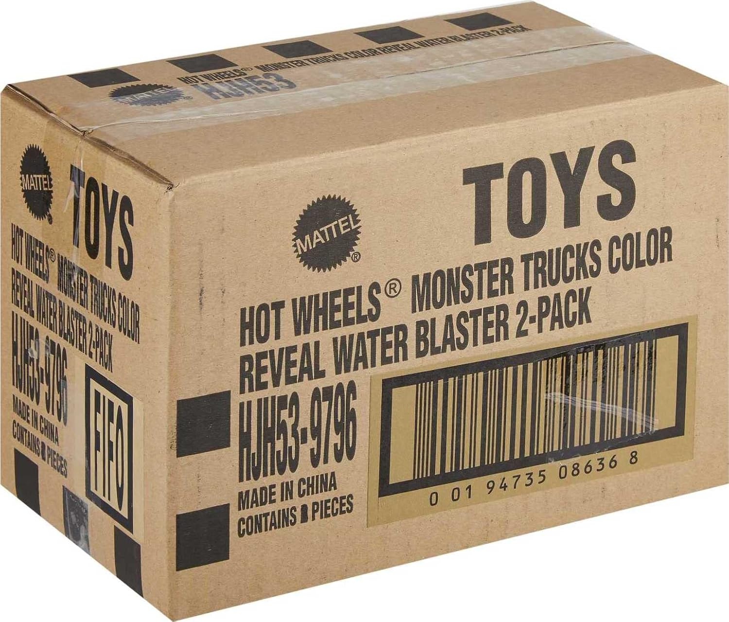 image:imageHot Wheels Toy Monster Trucks Color Reveal 164 Scale Vehicle with ClipOn Water Tank Dunk in Water for Surprise Styles May VaryTwo Pack
