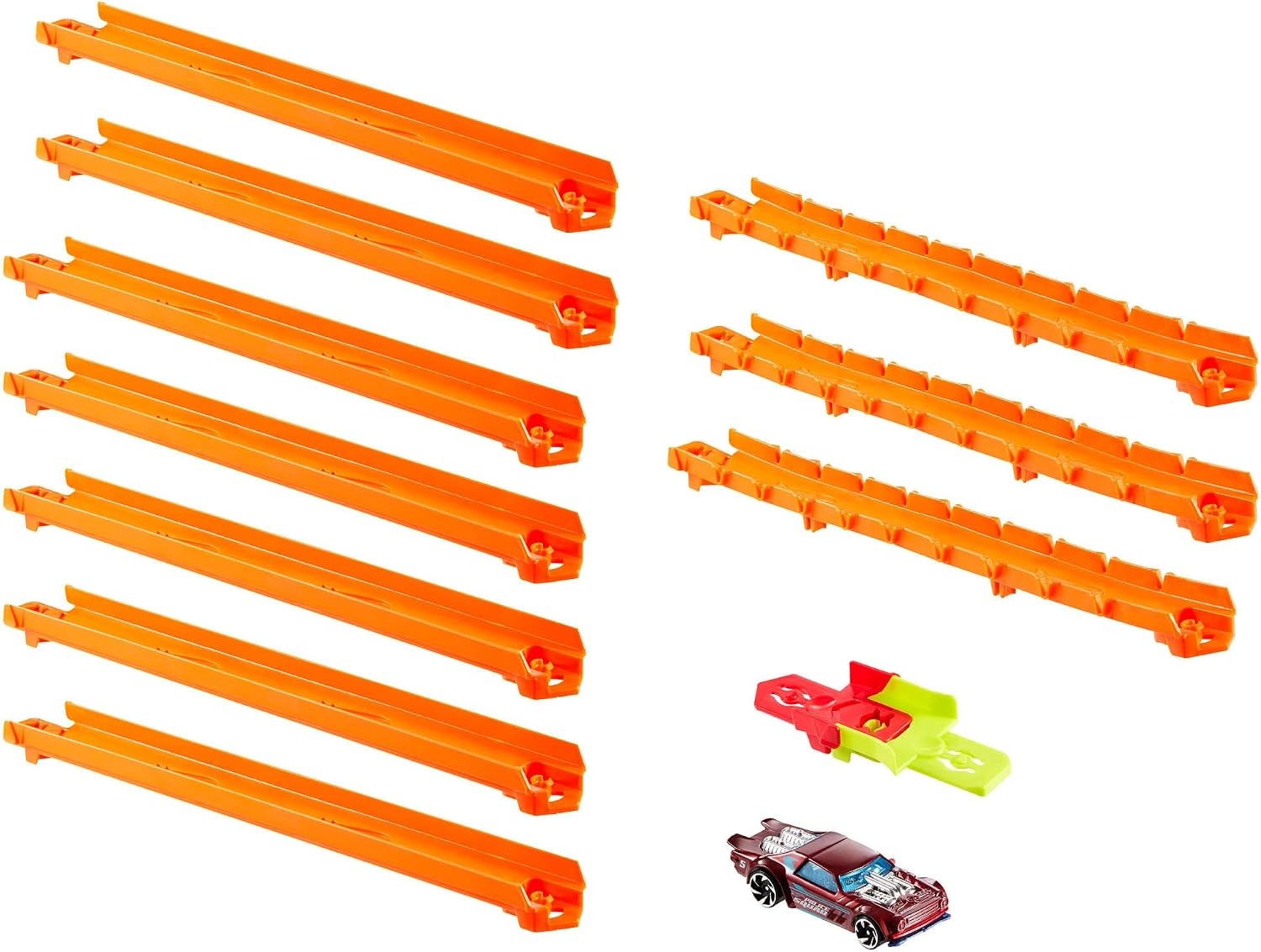 image:imageHot Wheels Track Creator Starter Pack with 164 Scale DieCast Toy Vehicle 10 Feet of Speed Snap Flex amp Molded Tracks amp 2 Adaptors