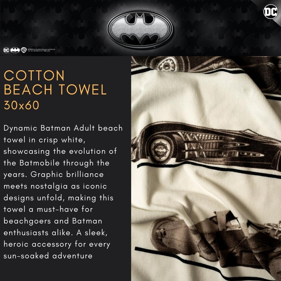 image:imageBarbie Movie Black amp White Striped Soft Cotton BathPoolBeach Towel 60 in x 30 in 100 Officially Licensed Barbie Product by Franco CollectiblesBatman