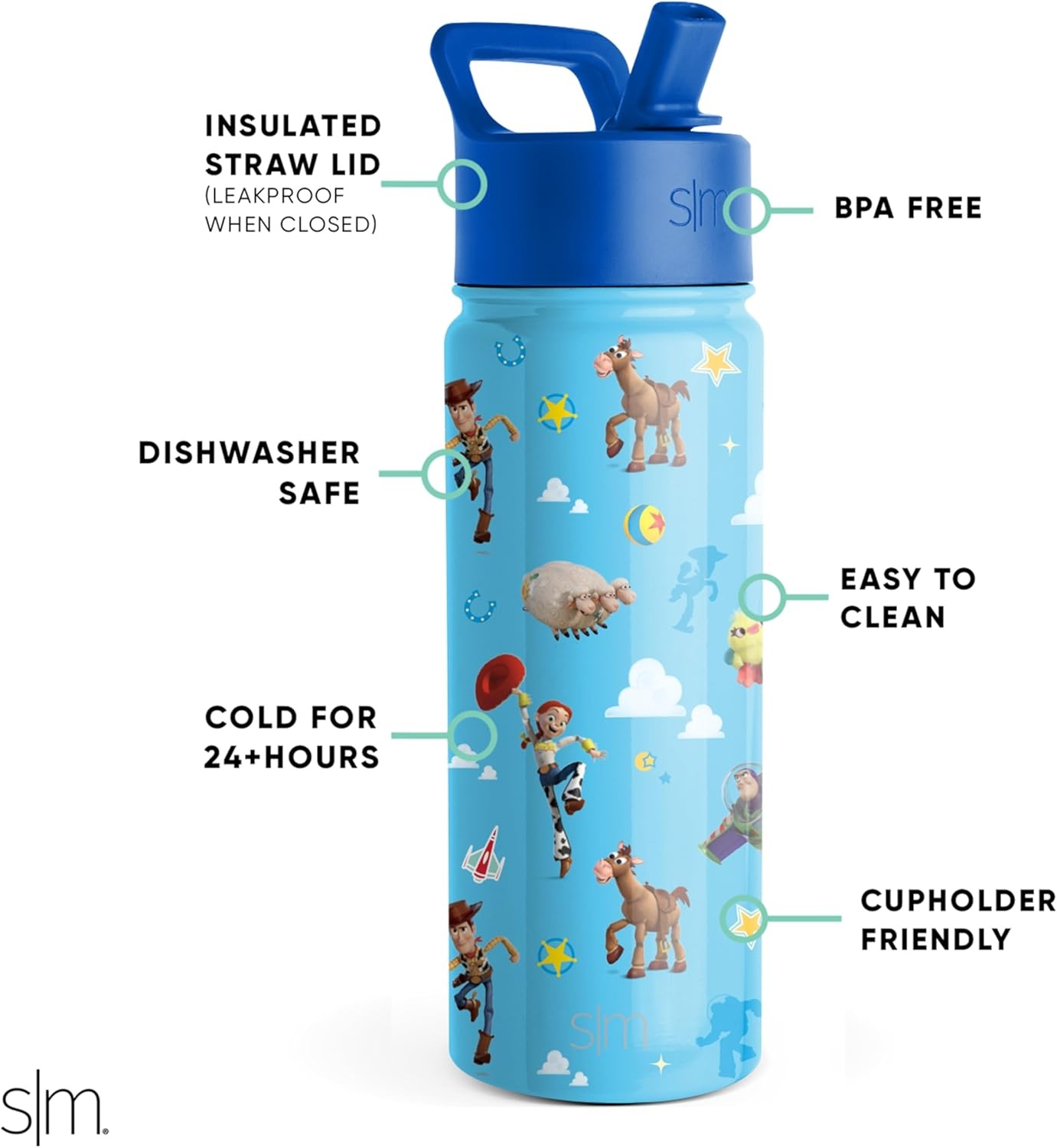 image:imageSimple Modern Mattel Barbie Kids Water Bottle with Straw Lid 18oz Insulated Stainless Steel Kids Tumbler amp Spill Proof Toddler Cup for School Girls Boys Summit Barbie CheckmateDisneyToy Story Andys Toys