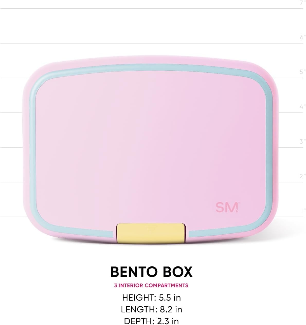 image:imageSimple Modern Mattel Barbie Porter Bento Lunch Box BPA Free LeakResistant Dishwasher Safe Lunch Container for Girls Boys Toddlers Kids 3 Compartments Barbie CheckmateSherbet