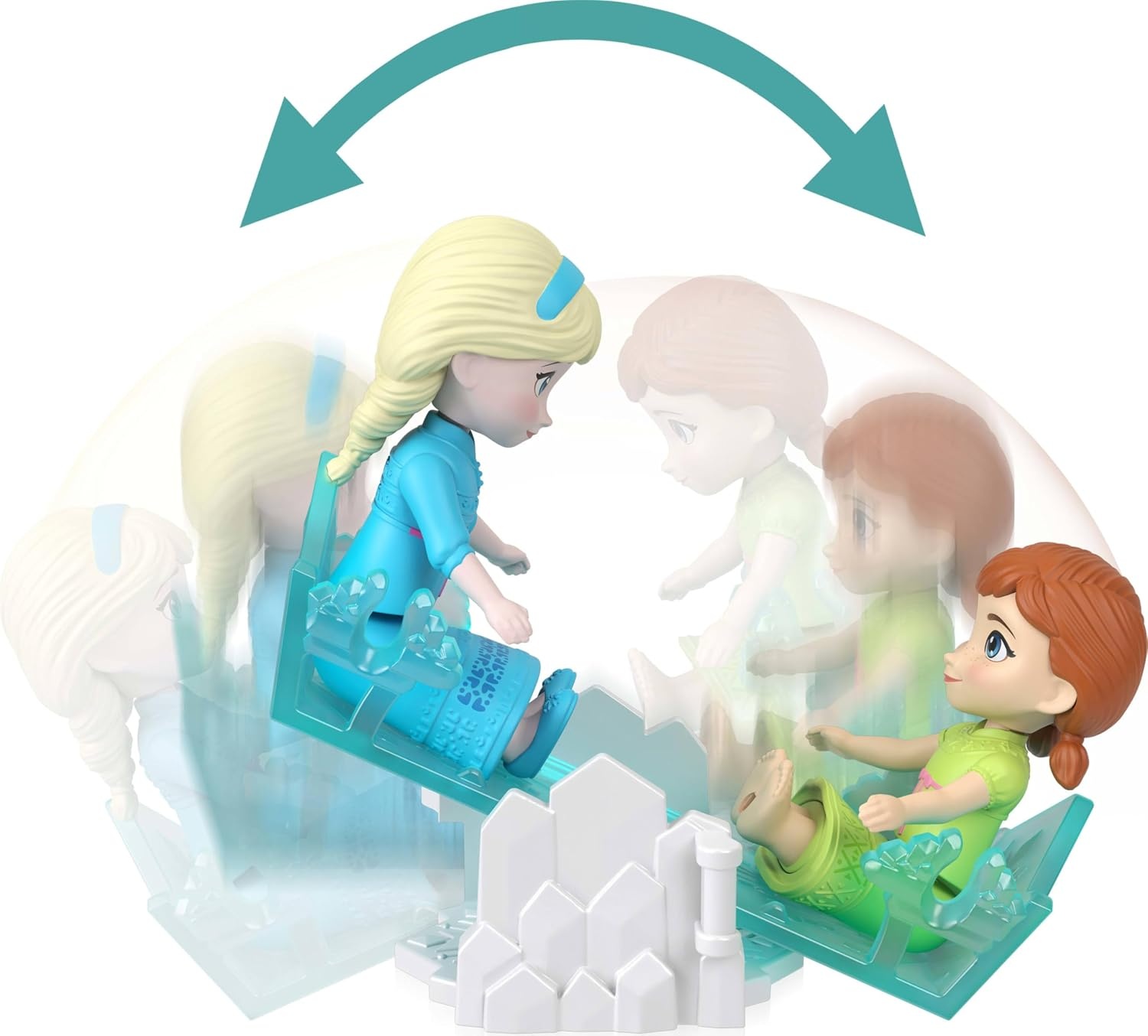 image:imageMattel Disney Frozen Young Anna amp Elsa Small Doll Advent Calendar with 24 Days of Surprises Including Olaf Figure Queen Iduna Doll Seesaw amp Slide
