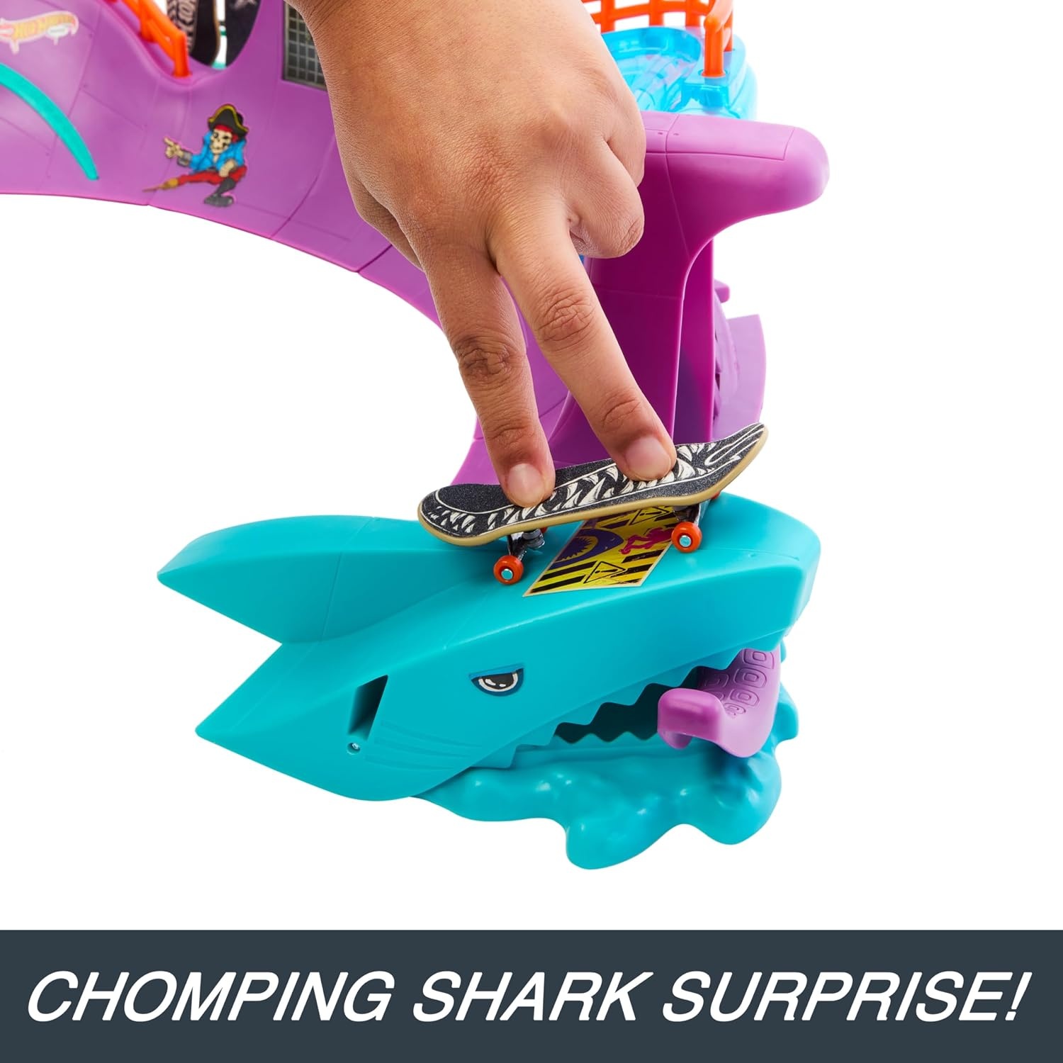 image:imageHot Wheels Skate Octopus Skatepark Playset with Tony Hawk Fingerboard amp Pair of Removable Skate Shoes Includes StoragePlayset