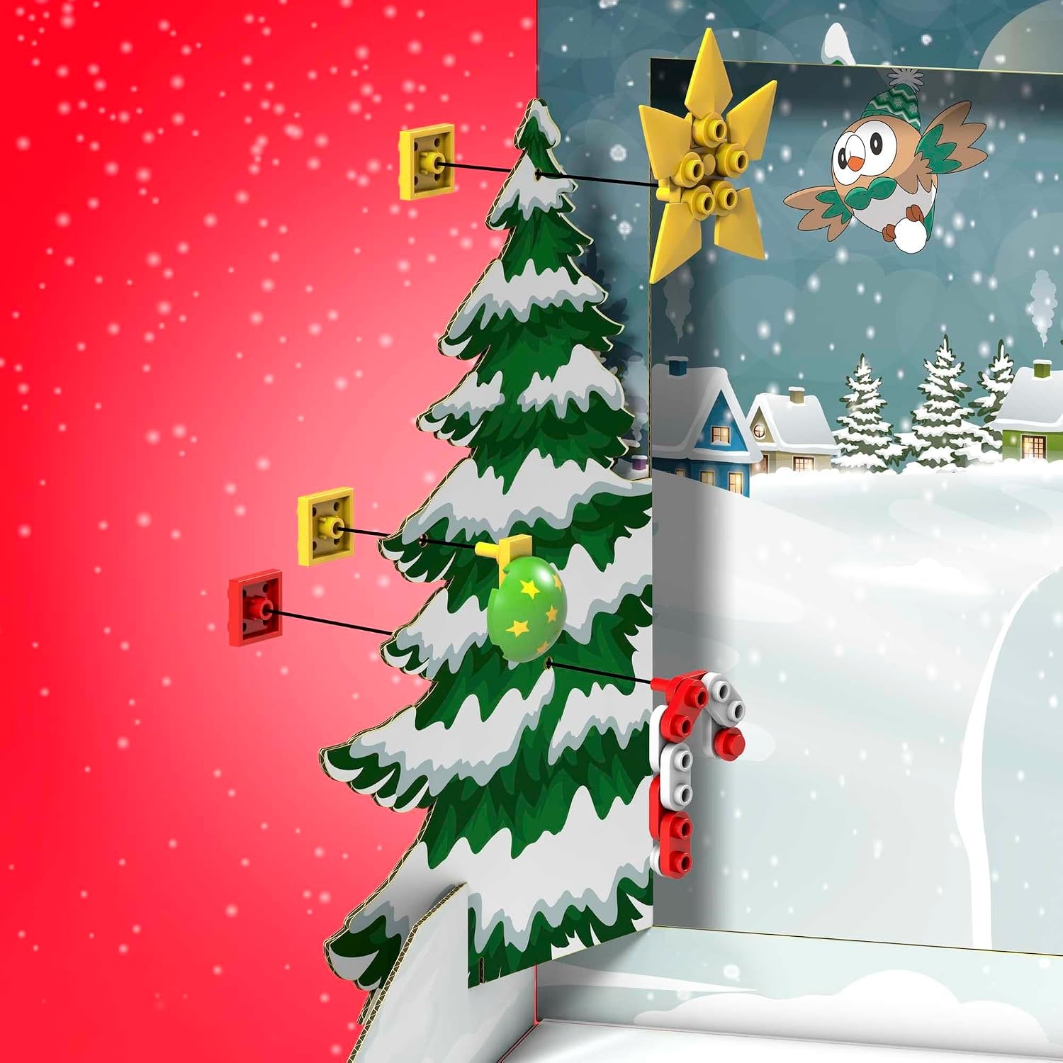 image:imageMEGA Pokmon Building Toys Set Holiday Calendar with 202 Pieces 2 Poseable Characters and Accessories for Kids