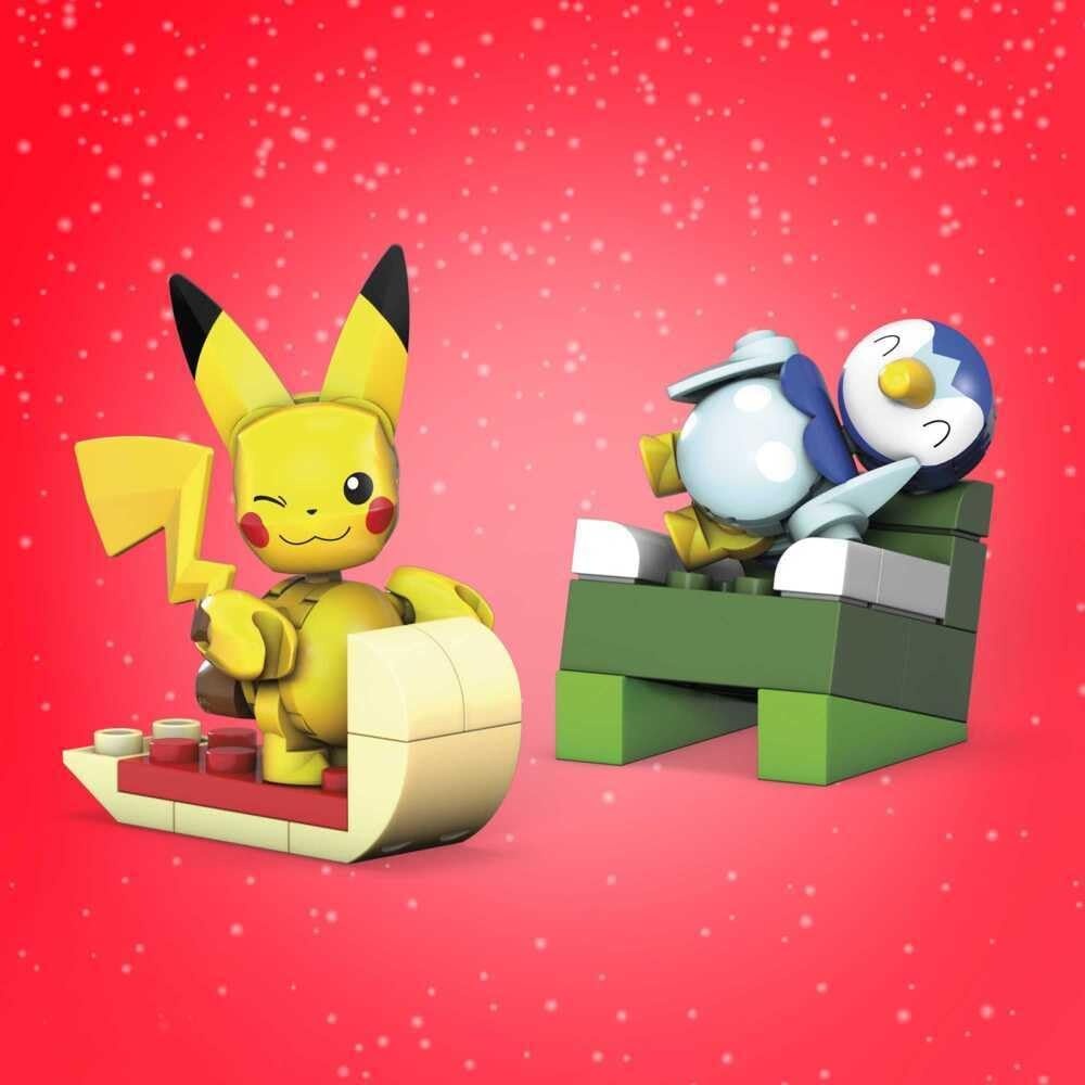 image:imageMEGA Pokmon Building Toys Set Holiday Calendar with 202 Pieces 2 Poseable Characters and Accessories for Kids