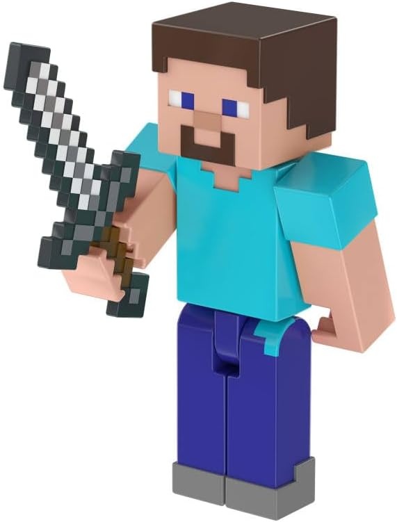 image:imageMattel Minecraft Village Raid Pack with 3 Action Figures amp Accessories 325inch Scale Collectible Set Includes Steve for Videogame Players amp Kids Amazon Exclusive