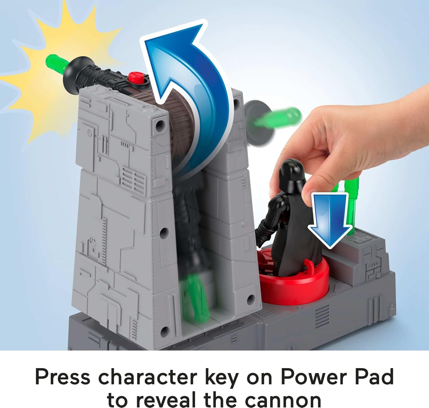 image:imageFisherPrice Imaginext Star Wars Toys Death Star Turret Cannon with Darth Vader Metal Character Key for Kids Ages 3 Years