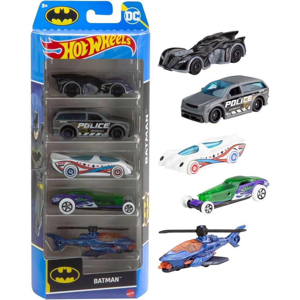 image:imageHot Wheels 164 Scale Toy Cars Batman 5Pack Set of 5 Vehicles from amp Inspired by The DC Super Hero Franchise Includes Batmobile5Pack