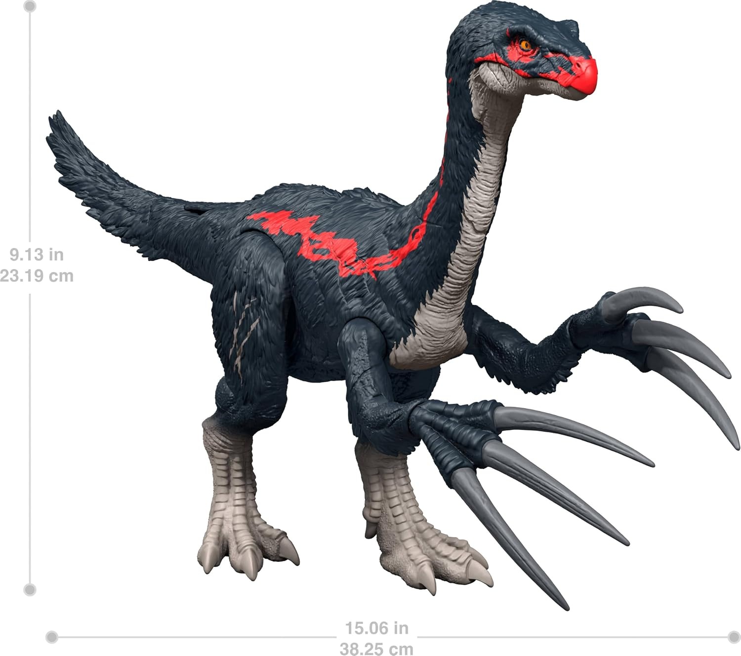 image:imageMattel Jurassic World Chaos Theory Battle Roarin Becklespinax Dinosaur Action Figure Toy Rampage Head Strike Chomp Roars amp Snarls Extending SpikesTherizinosaurus