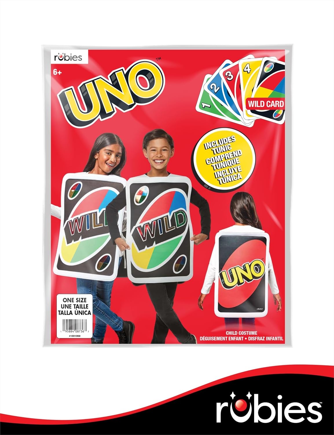 image:imageMattel Uno Wild Card Costume for Kids by Rubies Unisex One Size