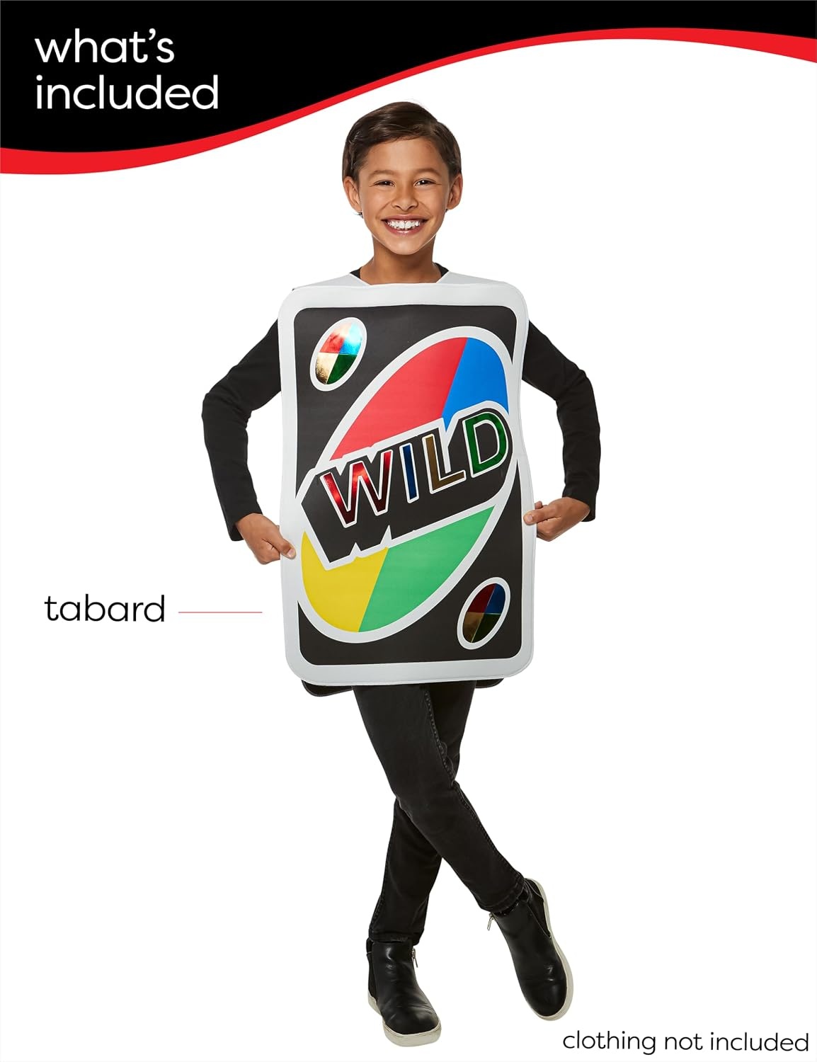 image:imageMattel Uno Wild Card Costume for Kids by Rubies Unisex One Size