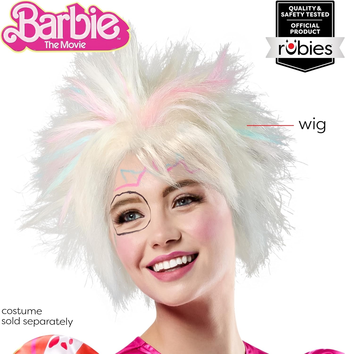 image:imageRubies Barbie Movie Weird Barbie Wig for Adults Womens