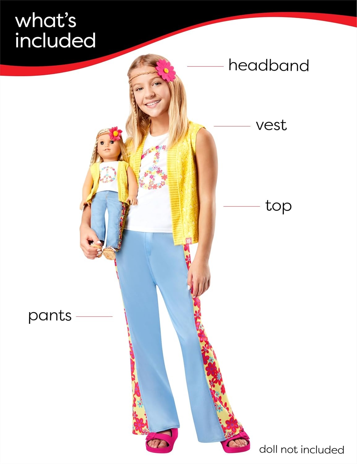 image:imageRubies at Party City American Girl Costume for Kids Girls CostumeJulie Costume