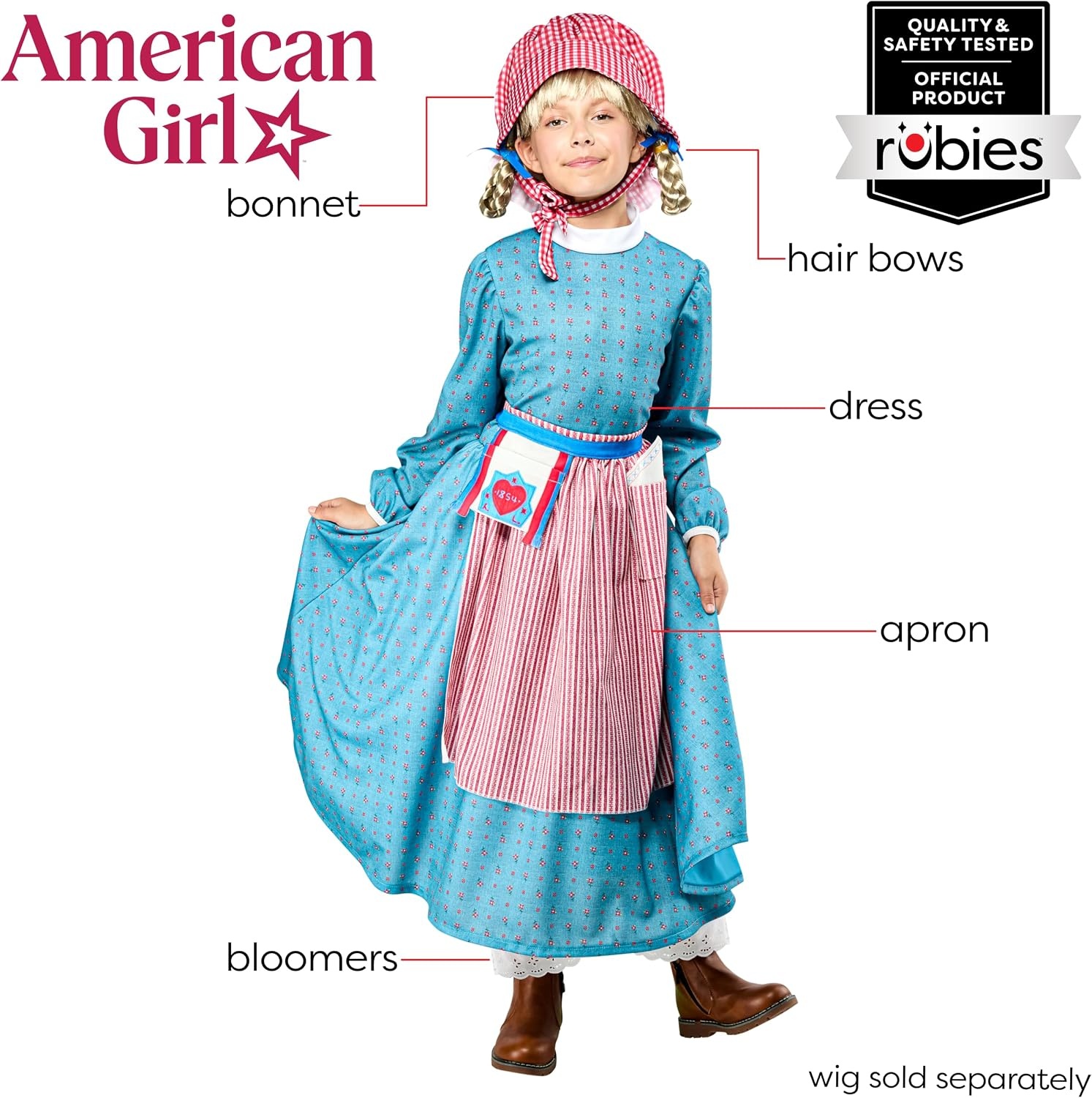 image:imageRubies at Party City American Girl Costume for Kids Girls CostumeKirsten Costume