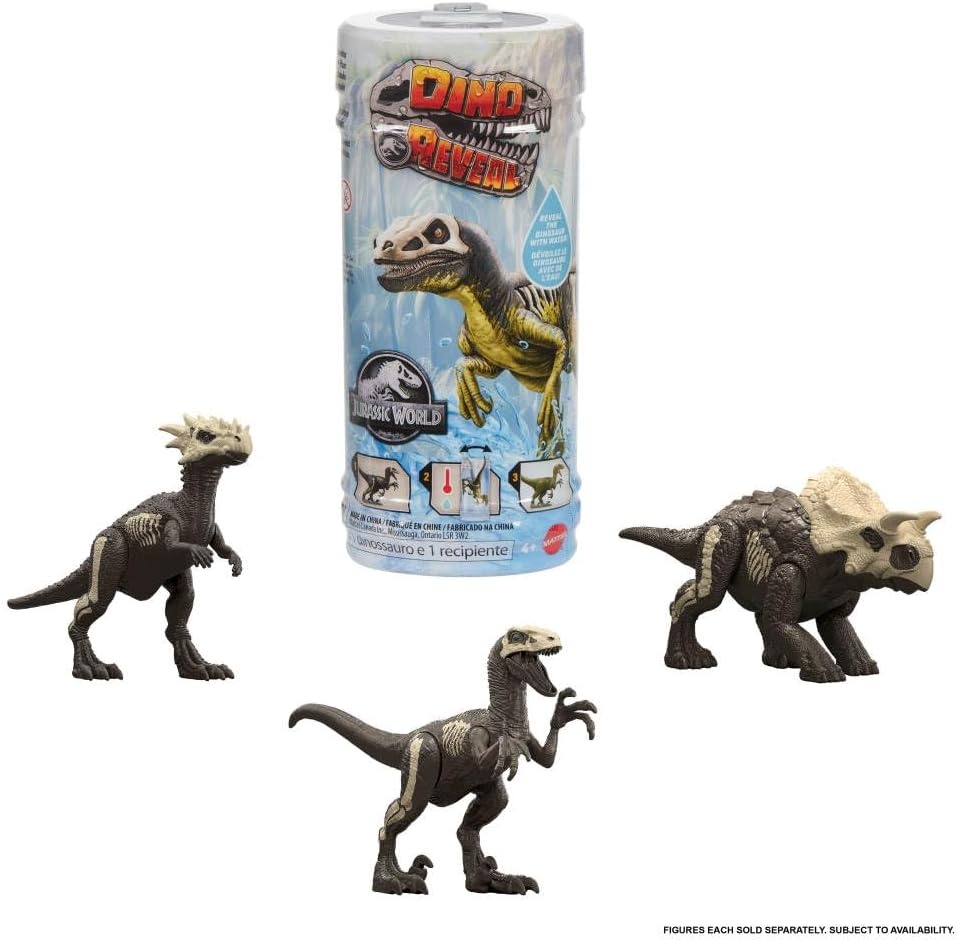 image:imageMattel Jurassic World Dino Reveal Dinosaur Toys Unpack Surprise amp Warm Water Uncovers Full Decoration 5 to 7 Inches Species Vary