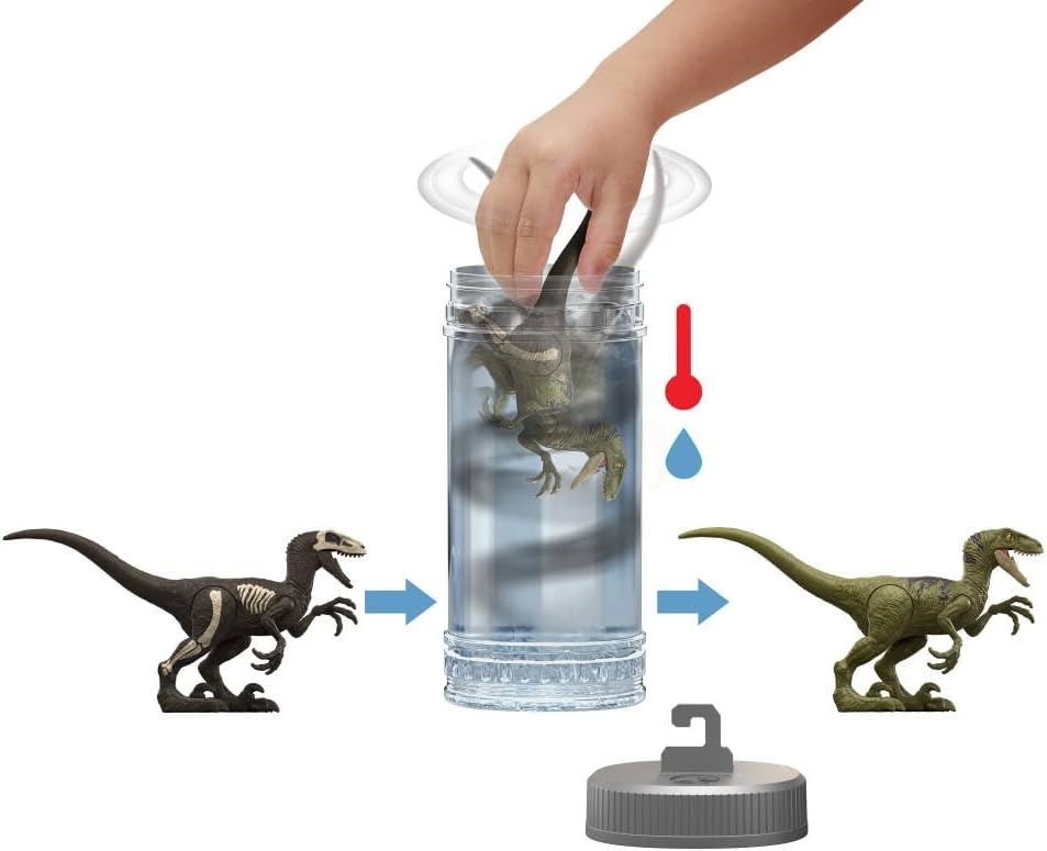 image:imageMattel Jurassic World Dino Reveal Dinosaur Toys Unpack Surprise amp Warm Water Uncovers Full Decoration 5 to 7 Inches Species Vary