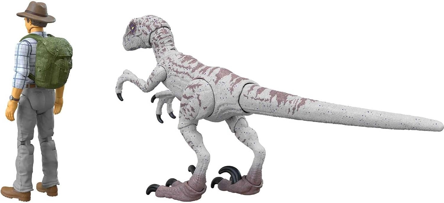 image:imageMattel Jurassic World Jurassic Park III Hammond Collection Action Figure Set wiith Dr Alan Grant Velociraptor Dinosaur amp Raptor Egg Accessories