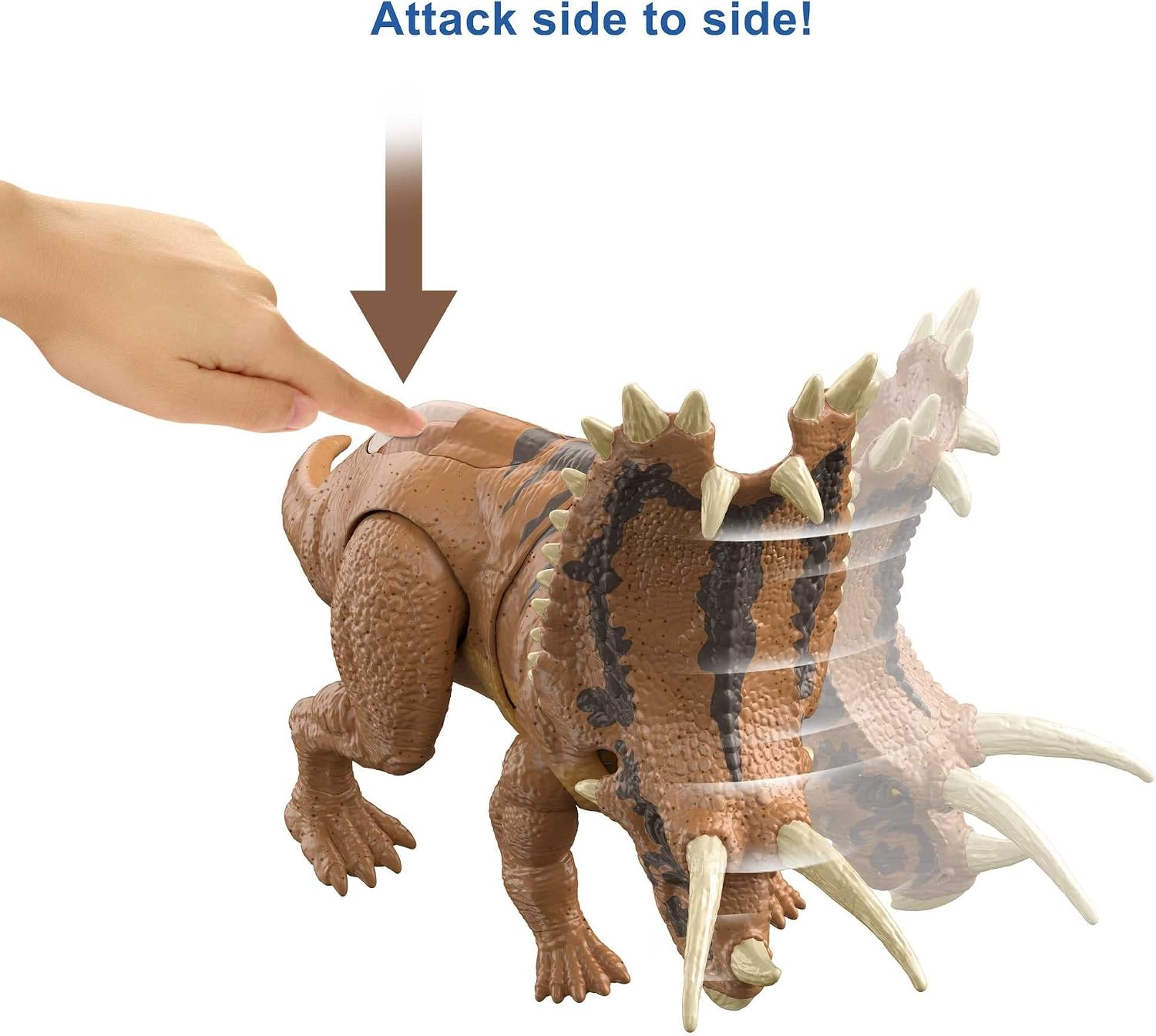 image:imageMattel Jurassic World Mega Destroyers Dinosaur Action Figure Pentaceratops Dino Toy with Attack Motion amp Breakaway Accessory