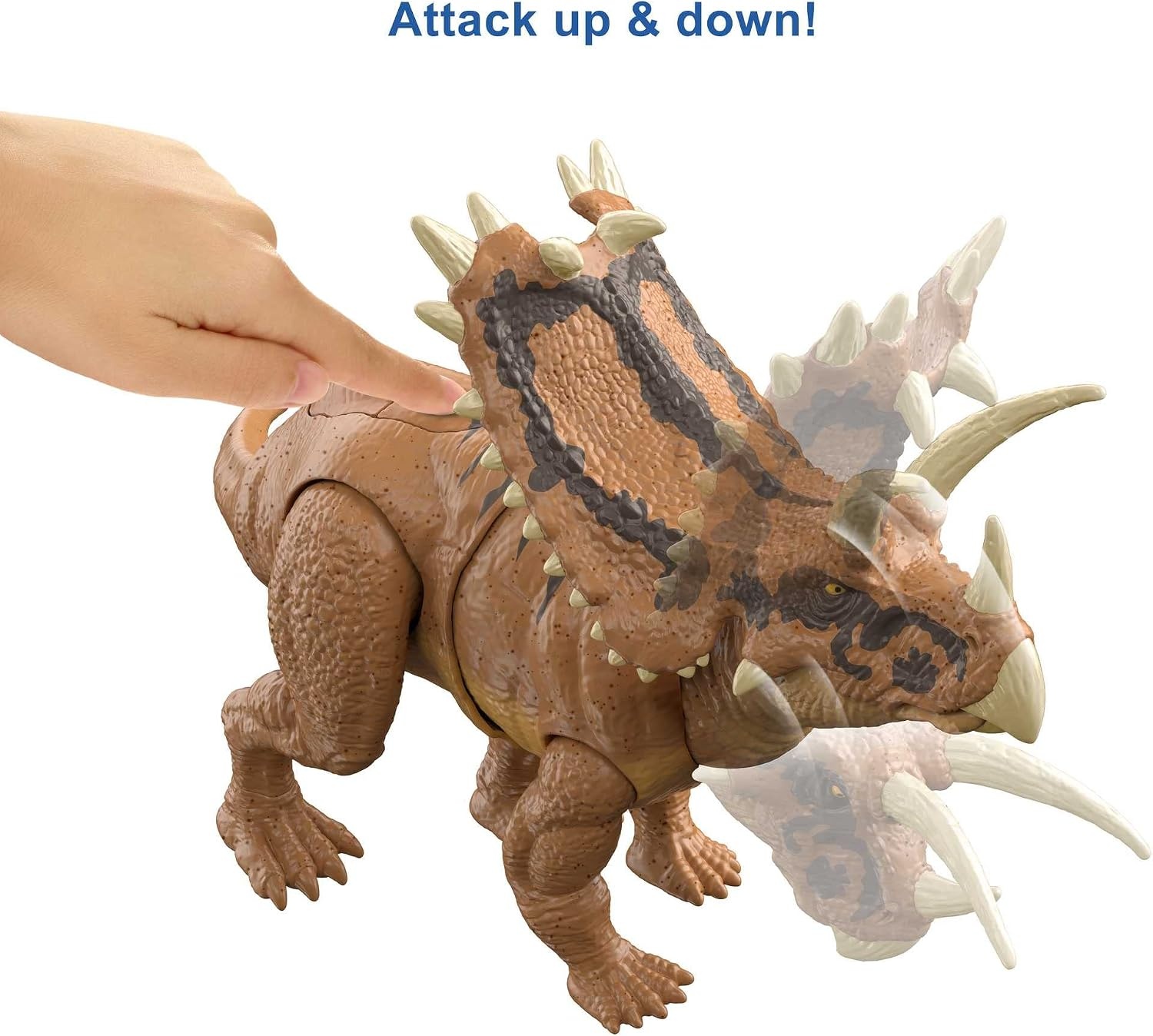 image:imageMattel Jurassic World Mega Destroyers Dinosaur Action Figure Pentaceratops Dino Toy with Attack Motion amp Breakaway Accessory