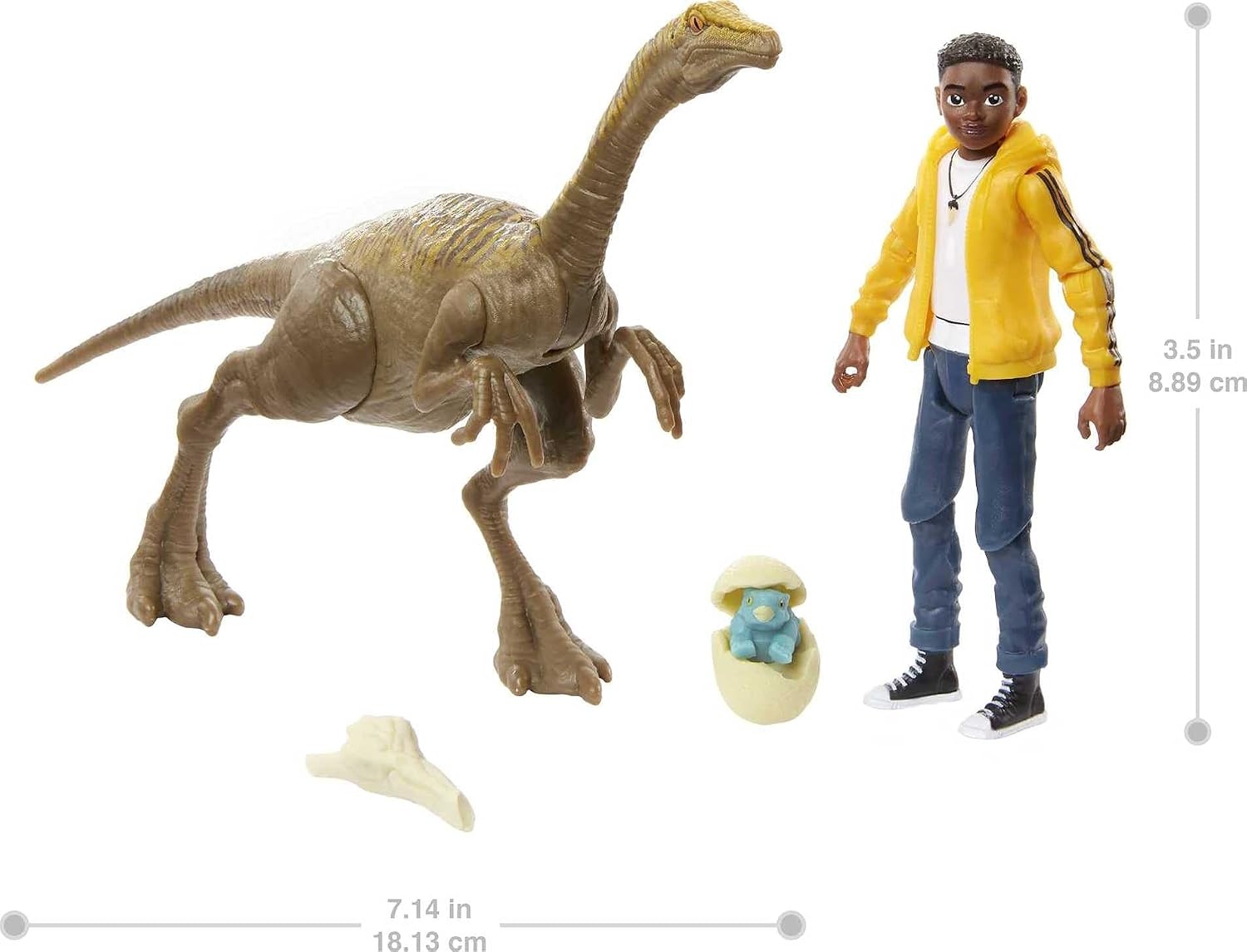 image:imageMattel Jurassic World Toys Camp Cretaceous Darius and Gallimimus Human and Dino Pack with 2 Action Figures and 2 Accessories Toy Gift Set and Collectible for Dinosaur Fans