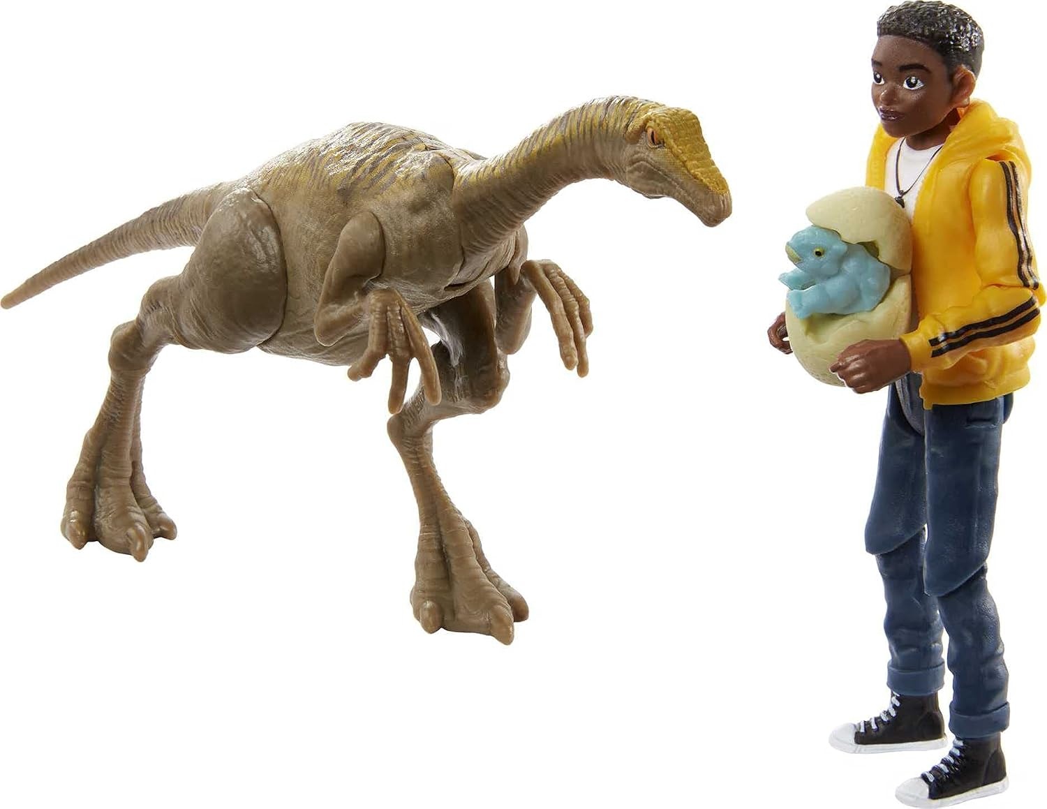 image:imageMattel Jurassic World Toys Camp Cretaceous Darius and Gallimimus Human and Dino Pack with 2 Action Figures and 2 Accessories Toy Gift Set and Collectible for Dinosaur Fans