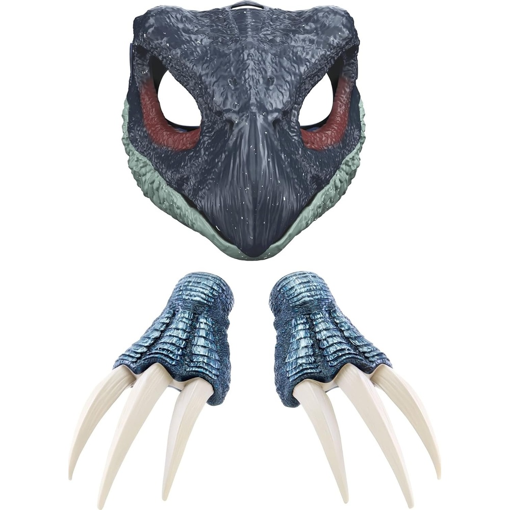 image:imageMattel Jurassic World Dominion Therizinosaurus Dinosaur Costume Pack Featuring Claws and Mask with Roar Sounds Gift for Dinosaur RolePlay