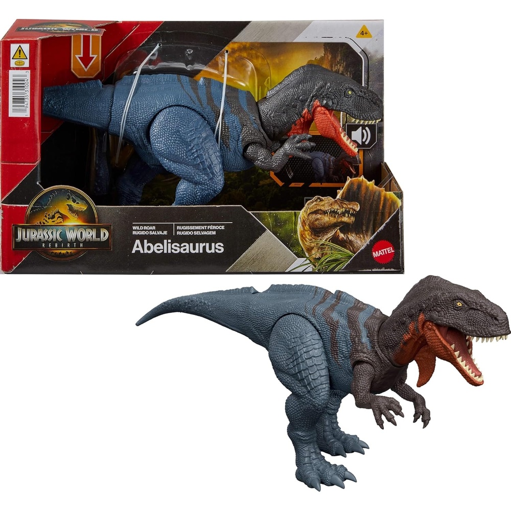 image:imageMattel Jurassic World Rebirth Wild Roar Dinosaur Toy Abelisaurus Posable Figure TailControlled Chomp MultiDirection Attack amp Sound Digital Play
