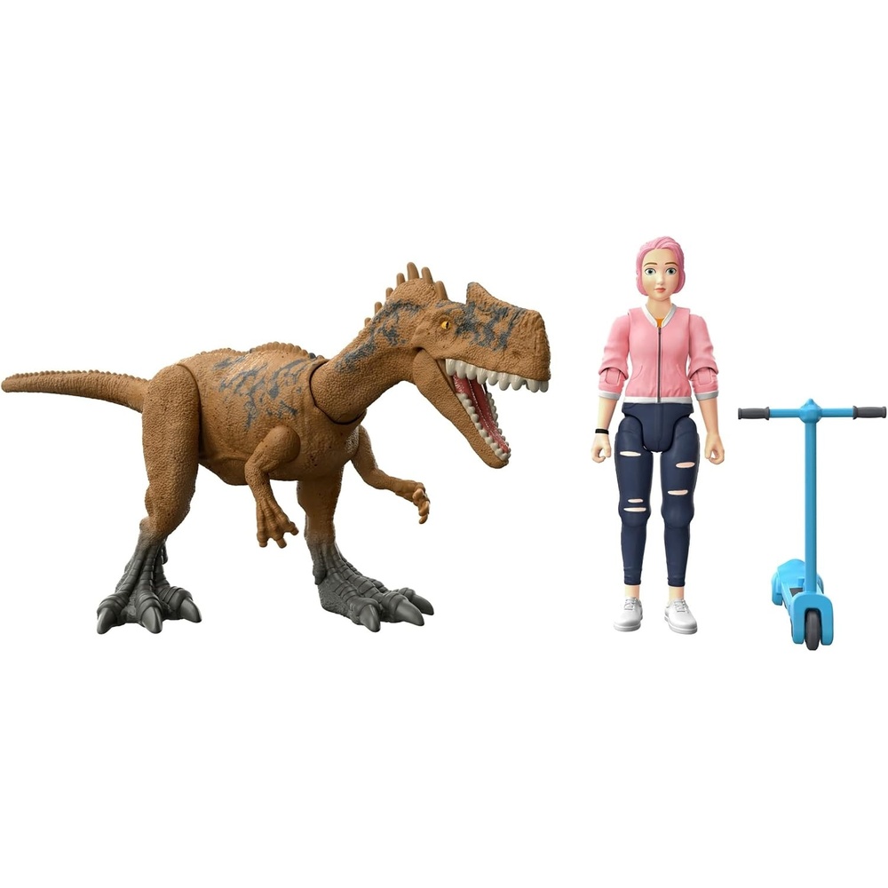 image:imageMattel Jurassic World Toys Camp Cretaceous Brooklynn amp Monolophosaurus Human amp Dino Pack with 2 Action Figures amp Scooter Toy Gift and Collectible