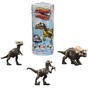 Mattel Jurassic World Dino Reveal Dinosaur Toys, Unpack Surprise & Warm Water Uncovers Full Decoration, 5 to 7 Inches, Species Vary