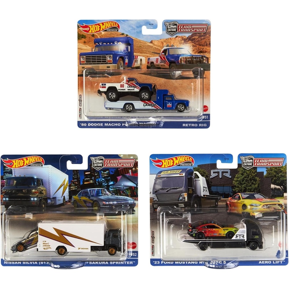 image:imageHot Wheels Team Transport Truck amp Race Car Celebrates Racing Experience amp Car Culture Vehicles 164 Scale Car amp Transport Gift for Race Fans amp Toy Car Collectors