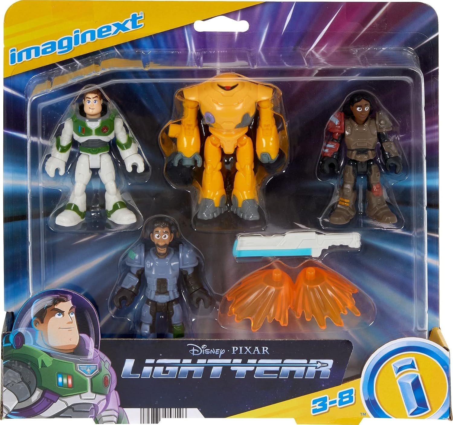 image:imageFisherPrice Imaginext Figure Set Disney and Pixar Lightyear Jr ZAP Patrol Multipack with Buzz Lightyear Toy for Preschool Kids Ages 3 Years
